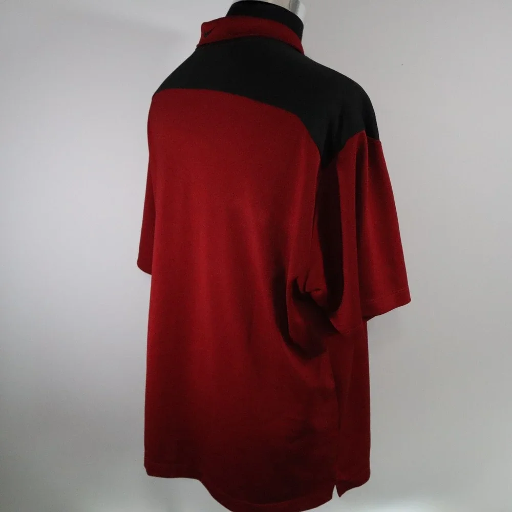 Nike Golf Polo Shirt Mens XL Fit‎ Dry Performance Red Short Sleeve